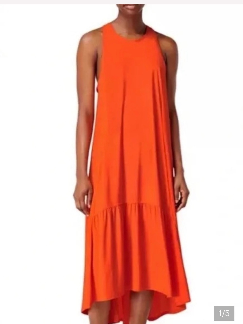 Sweaty Betty Bright Orange Sleeveless Maxi Dress